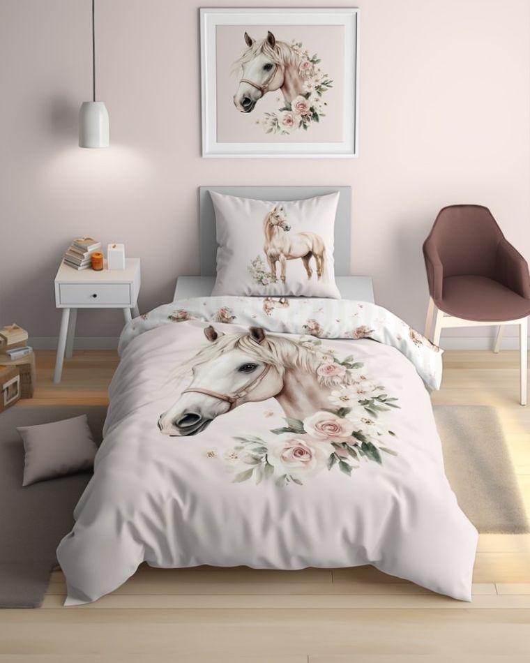 Cal, set lenjerie de pat single, 160-200 cm