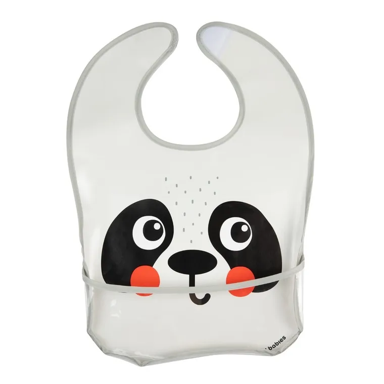 Canpol babies, BabiesBoo, baveta lavabila cu buzunar, ursulet panda