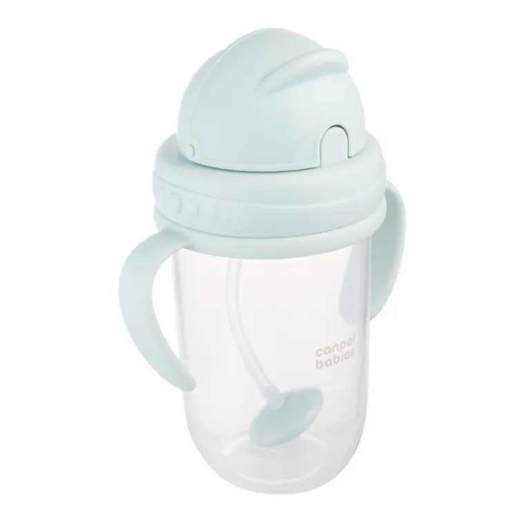Canpol babies, cana anti-varsare si pai cu greutate, verde, 270 ml