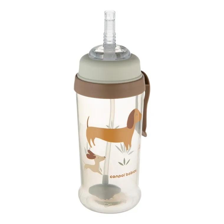 Canpol babies, Catelusi, sticla anti-varsare si pai cu greutate, 350 ml