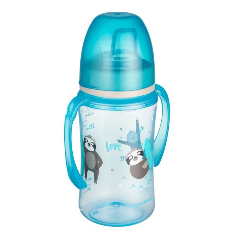 Canpol babies, EasyStart, Exotic Animlas, canita antrenament, albastru, 6m+, 240 ml