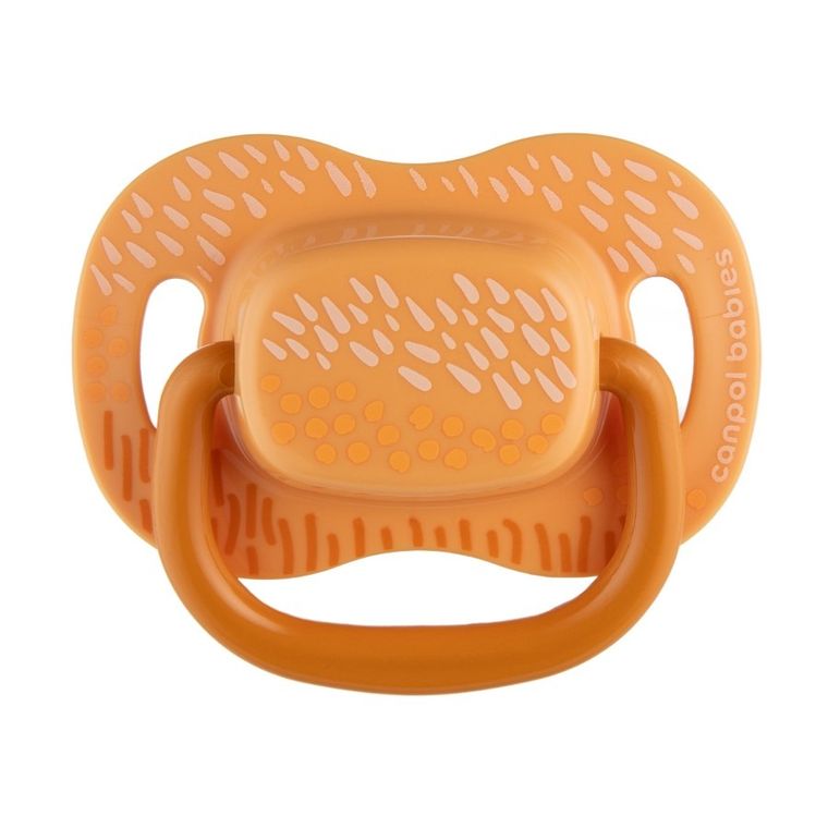 Canpol babies, Mountains, suzeta din silicon, simetrica, galben, 6-18 luni