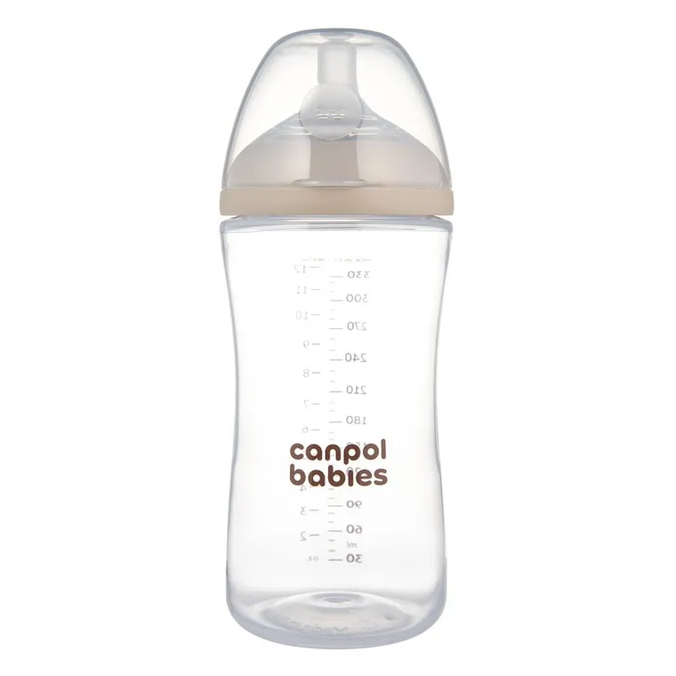Canpol babies, Natural Shape, biberon cu tetina doua zone, 330 ml