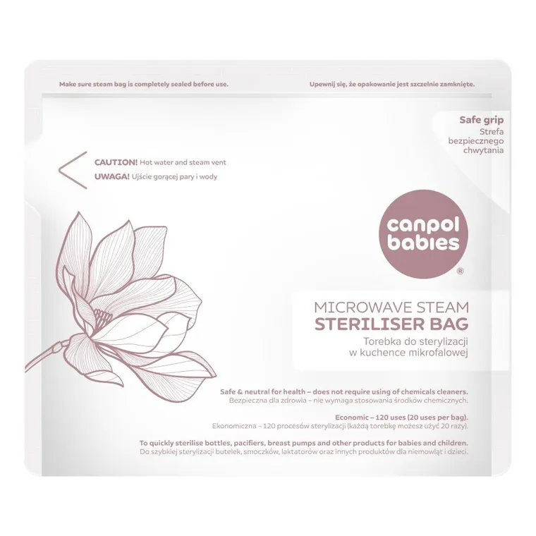 Canpol babies, saculeti pentru sterilizarea in cuptorul cu microunde, 6 buc.