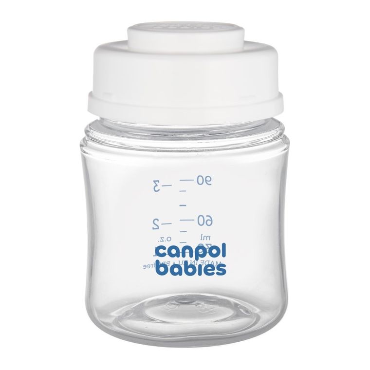 Canpol babies, set de sticle pentru stocarea laptelui matern si hranei, 120 ml, 3 buc.