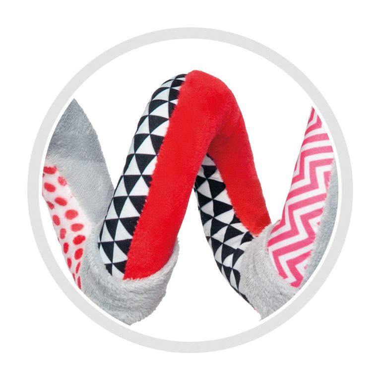 Canpol babies, spirala interactiva, rosie, imprimeu zigzag