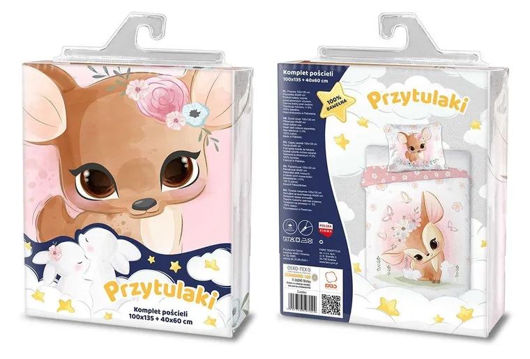 Caprioara, set lenjerie de pat single, 100-135 cm