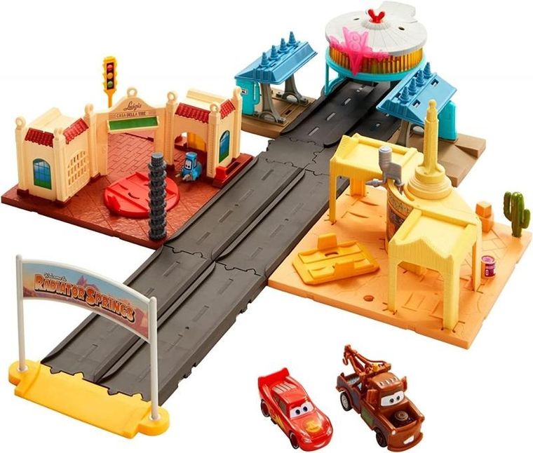 Cars, Radiator Springs Tour, set de joaca cu masini - smyk.ro