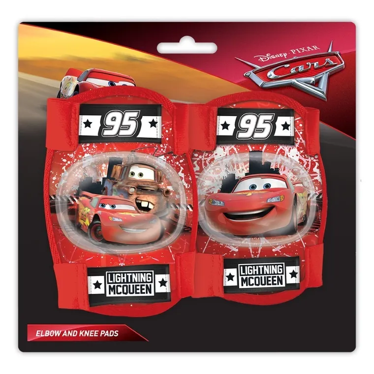 Cars, set de protectie pentru coate si genunchi 2in1