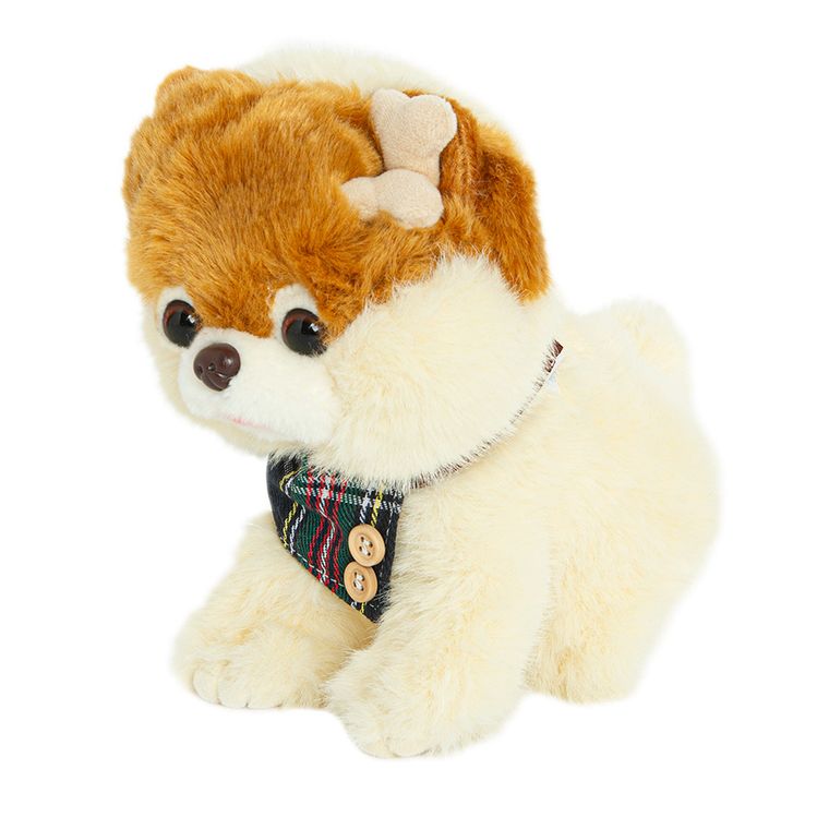 Catel Pomeranian, jucarie interactiva, bej