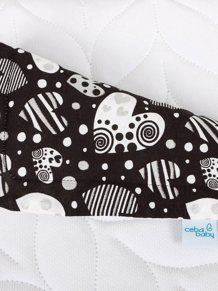 Ceba Baby, patura cu perna pentru bebelusi, negru, 75-100 cm
