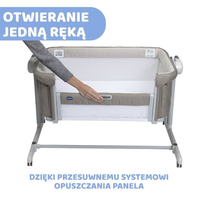 Chicco, Co-Sleeping Next2me, Magic Evo, patut atasabil, Desert Taupe