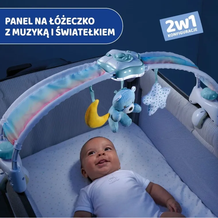 Chicco, First Dreams, Panel Rainbow Sky, lumina de veghe cu muzica, albastru