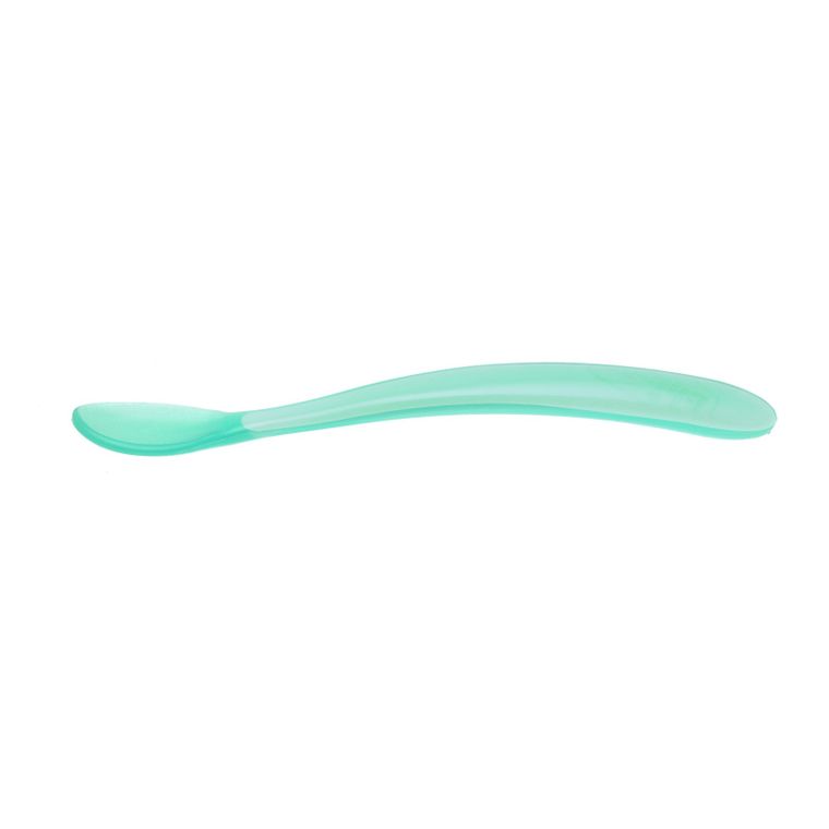 Chicco, lingura moale din silicon, 6 luni+, albastru, 2 buc.
