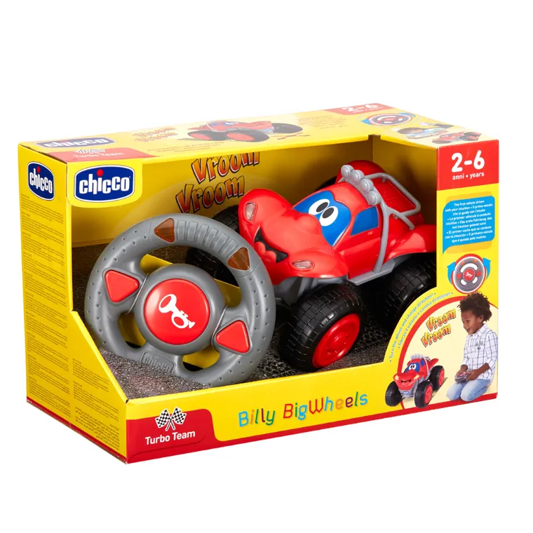 Chicco, Turbo Team, Masina Billy, vehicul cu telecomanda, rosu