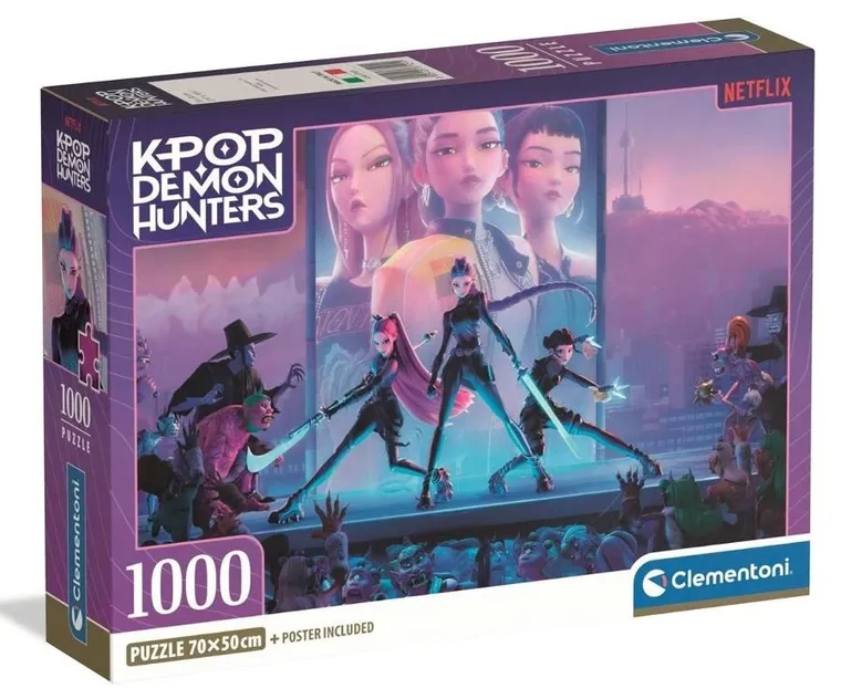 Clementoni, K-Pop Demon Hunters, puzzle, 1000 piese