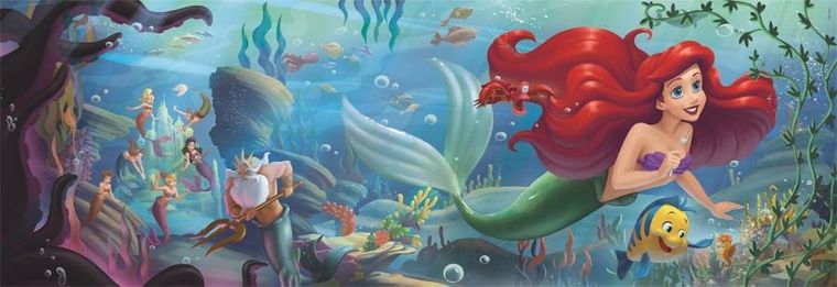 Clementoni, Panorama, The Little Mermaid, puzzle, 1000 piese