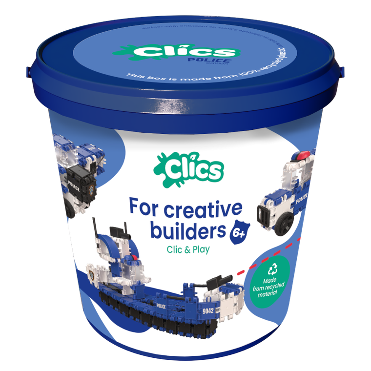 Clics Toys, Clics, Politie, set de constructie, 8 in 1