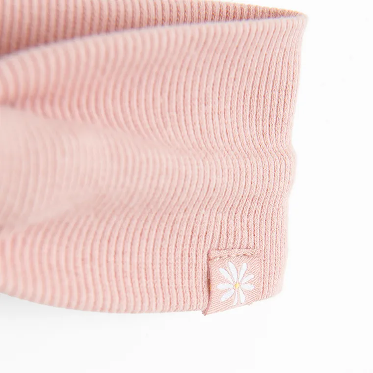 Cool Club, Bentita pentru fete, din tricot striat, roz