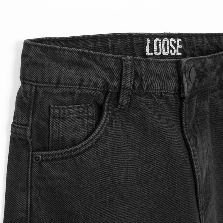 Cool Club, Blugi pentru baieti, croiala loose, negru