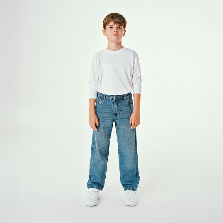 Cool Club, Blugi pentru baieti, loose fit, albastru