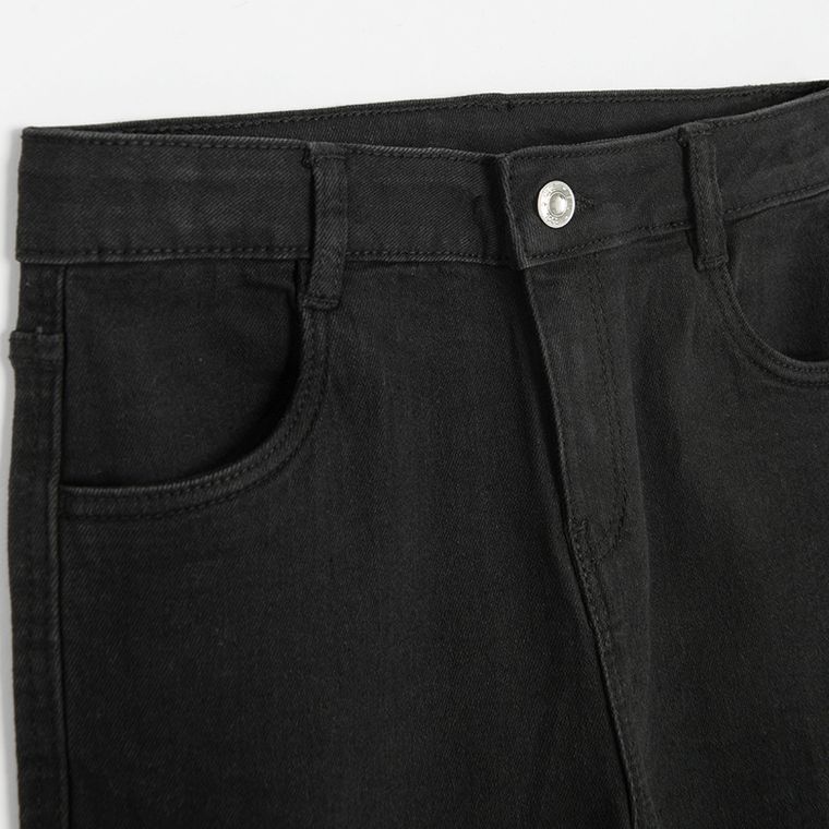 Cool Club, blugi pentru fete, cargo flare, negru