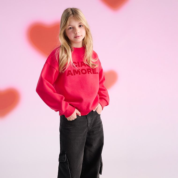 Cool Club, Blugi pentru fete, cargo wide, negru