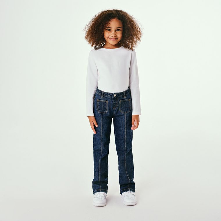 Cool Club, Blugi pentru fete, croiala flare, albastru