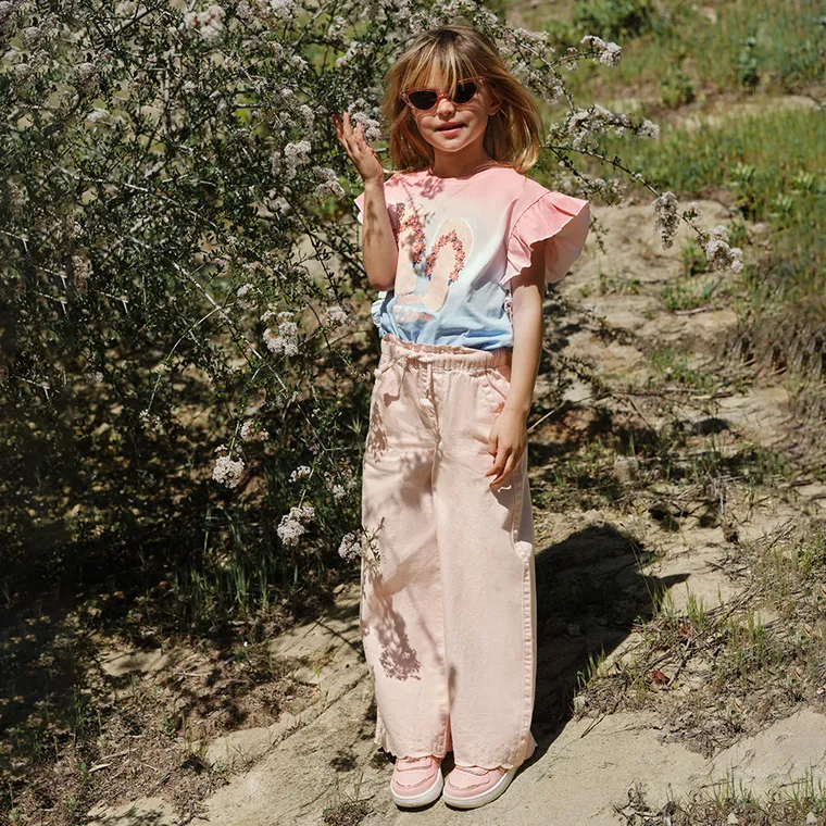 Cool Club, Blugi pentru fete, paper bag, roz