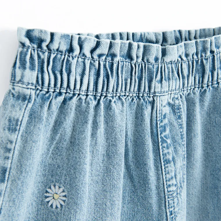 Cool Club, Blugi pentru fete, wide leg, albastru