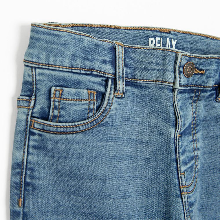 Cool Club, Blugi reglabili pentru baieti, croiala relax, albastru