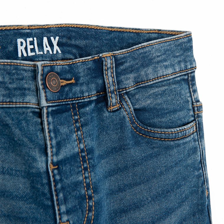 Cool Club, Blugi reglabili pentru baieti, croiala relax, albastru