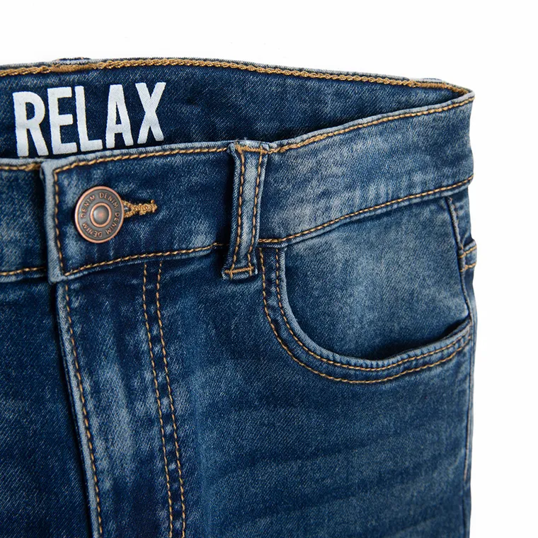 Cool Club, Blugi reglabili pentru baieti, croiala relax, albastru