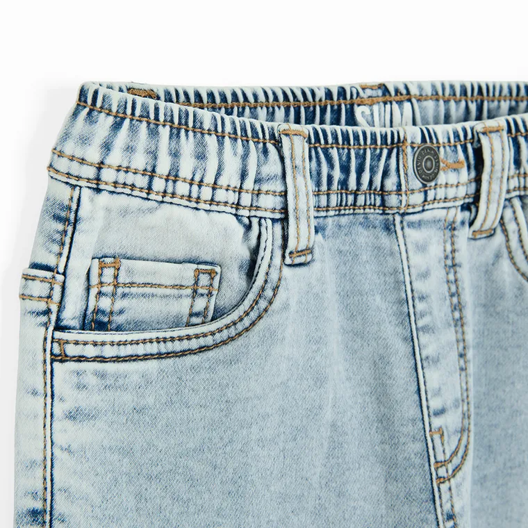 Cool Club, Blugi reglabili pentru baieti, croiala slim, albastru