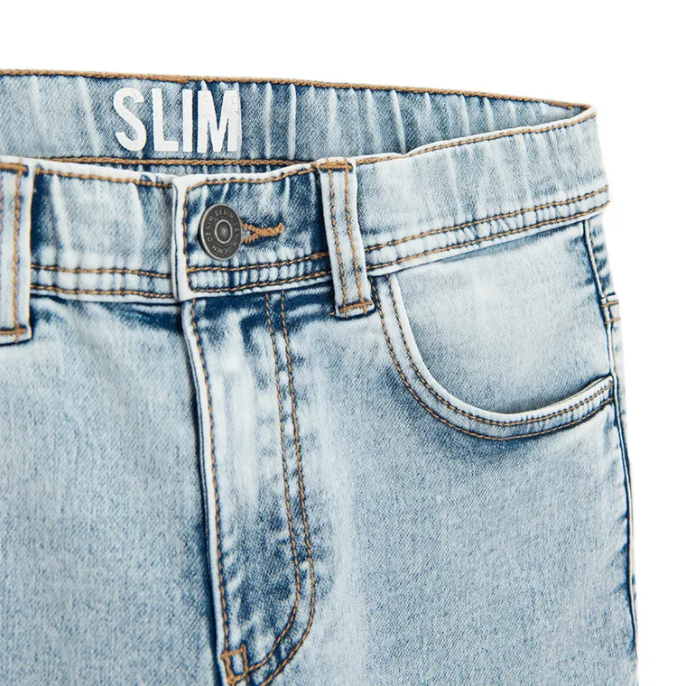 Cool Club, Blugi reglabili pentru baieti, croiala slim, albastru