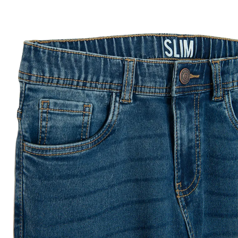 Cool Club, Blugi reglabili pentru baieti, croiala slim, albastru