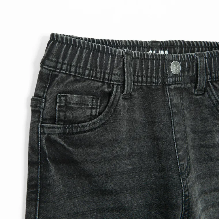 Cool Club, Blugi reglabili pentru baieti, croiala slim, negru