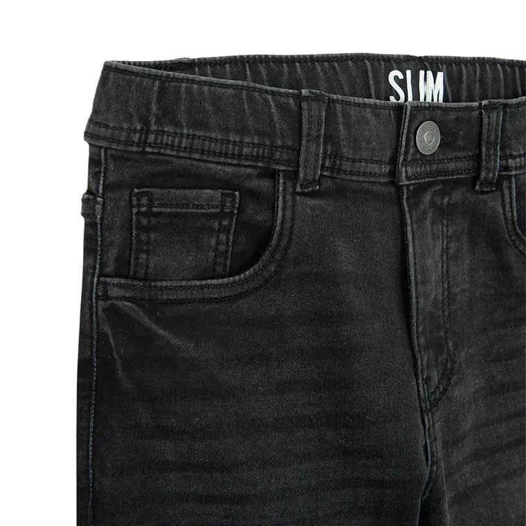 Cool Club, Blugi reglabili pentru baieti, croiala slim, negru