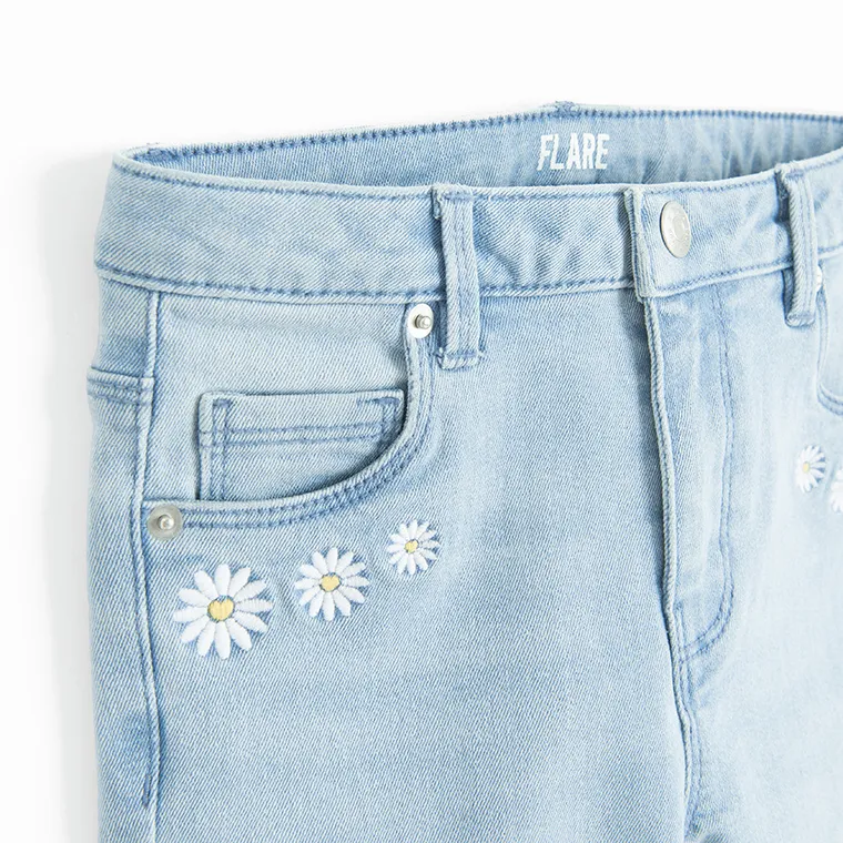 Cool Club, Blugi reglabili pentru fete, flare, albastru