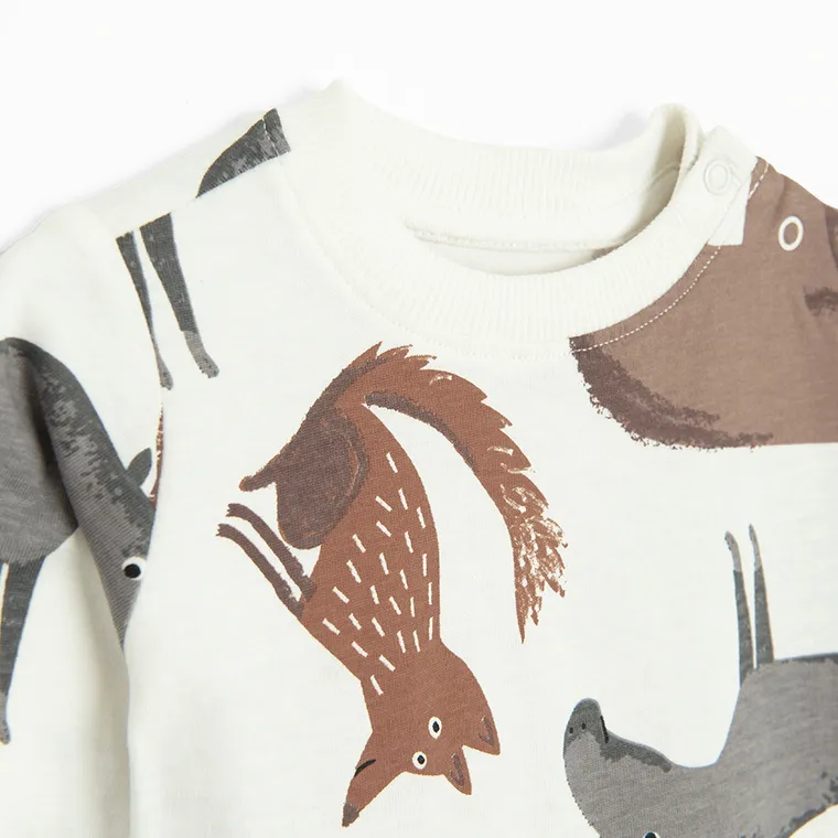 Cool Club, Bluza cu maneca lunga pentru baieti, alb