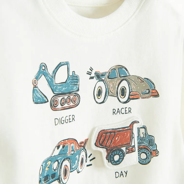 Cool Club, Bluza cu maneca lunga pentru baieti, alb