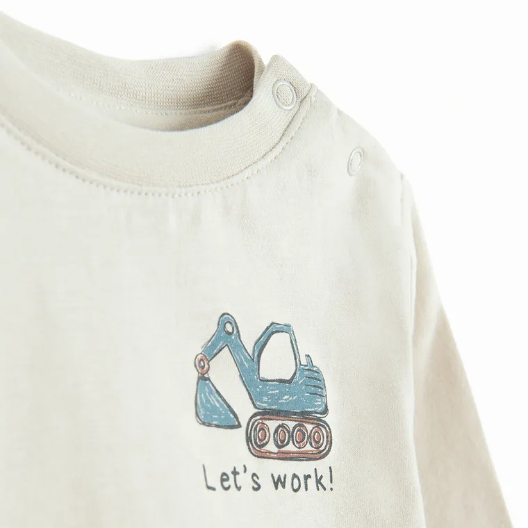 Cool Club, Bluza cu maneca lunga pentru baieti, bej