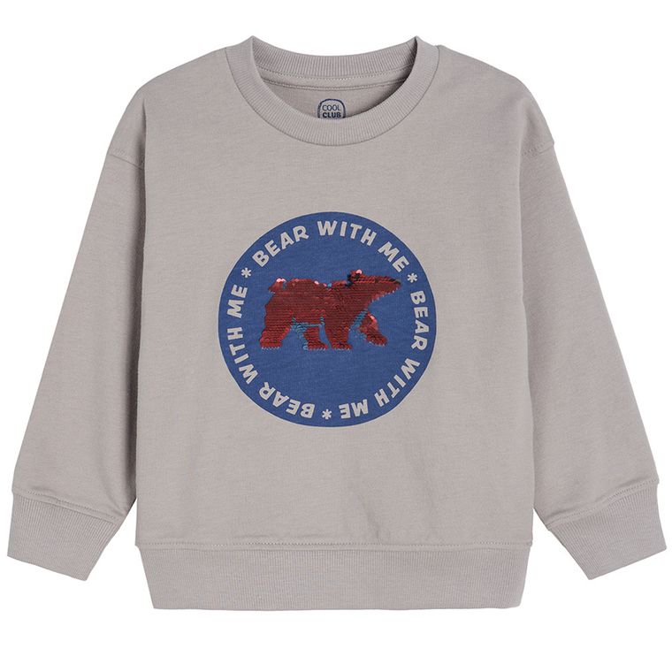 Cool Club, Bluza cu maneca lunga pentru baieti, gri