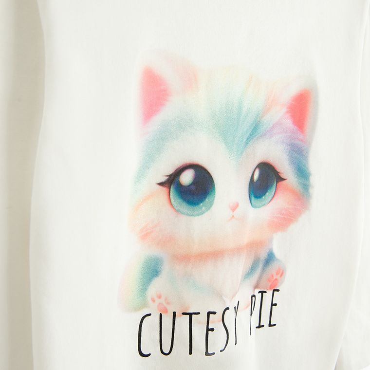 Cool Club, Bluza cu maneca lunga pentru fete, alb