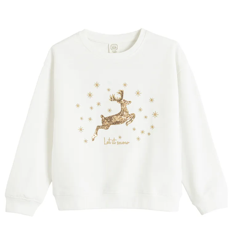 Cool Club, Bluza cu maneca lunga pentru fete, alb