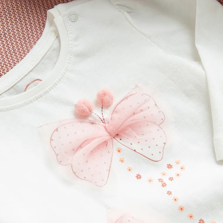 Cool Club, Bluza cu maneca lunga pentru fete, alb