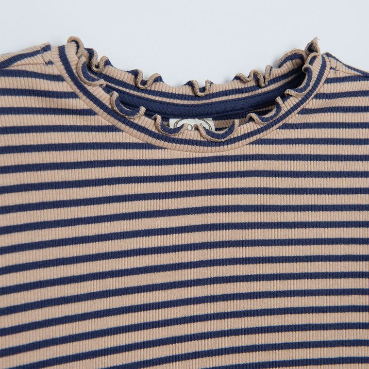 Cool Club, Bluza cu maneca lunga pentru fete, bej-bleumarin