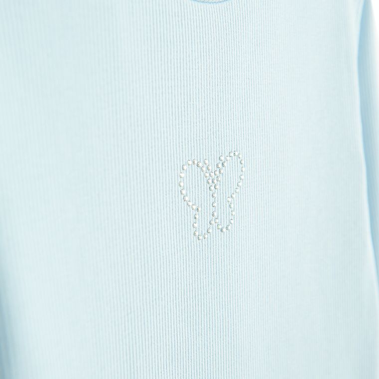 Cool Club, Bluza cu maneca lunga pentru fete, din tricot striat, albastru