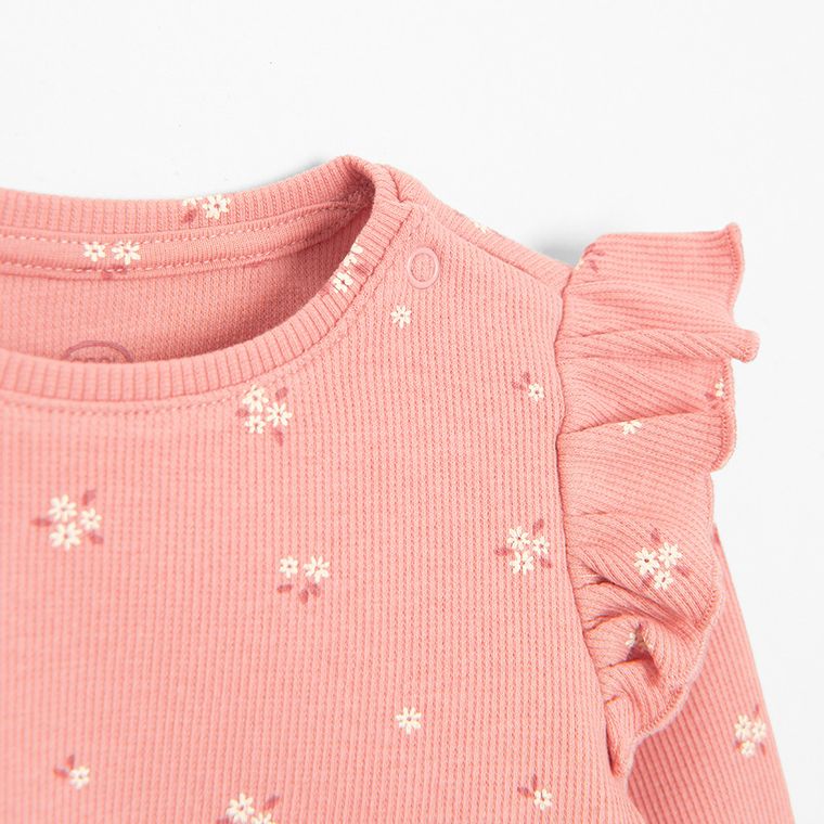 Cool Club, Bluza cu maneca lunga pentru fete, din tricot striat, roz