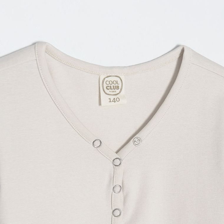 Cool Club, Bluza cu maneca lunga pentru fete, ecru